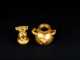 A Pre Columbian Gold Figural Lidded Vessel
