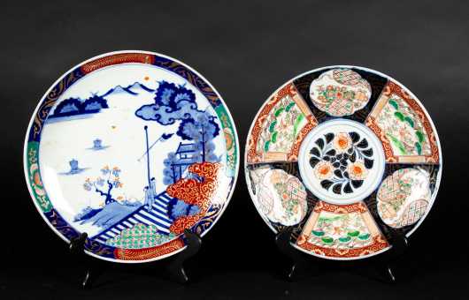Two Japanese Imari Porcelain Pieces