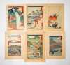 Six Vintage Japanese Block Prints
