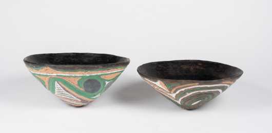 Pair of Sawos Bowls, Papua New Guinea