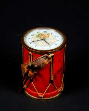 Continental Miniature Parade Drum Form Clock