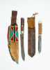 Two Native American Decorated Knife Sheaths