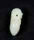 Early Chinese Off White Jade Carving of Monkey and Peach