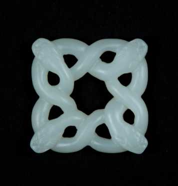 Early Chinese White Jade Carving of Four Chilong Entwined *AVAILABLE FOR REASONABLE OFFER*