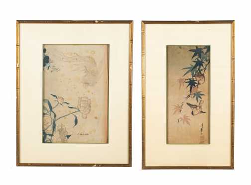Two Chinese Watercolor on Paper Paintings
