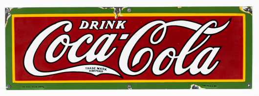 C1929 Coca Cola Enamel on Iron Advertising Sign