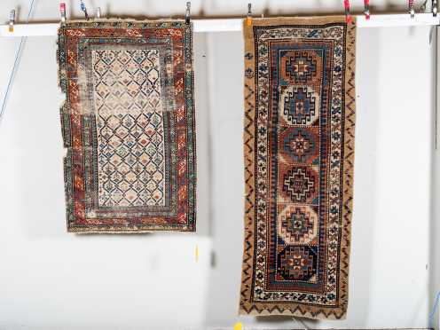 Two Antique Caucasian Oriental Rugs