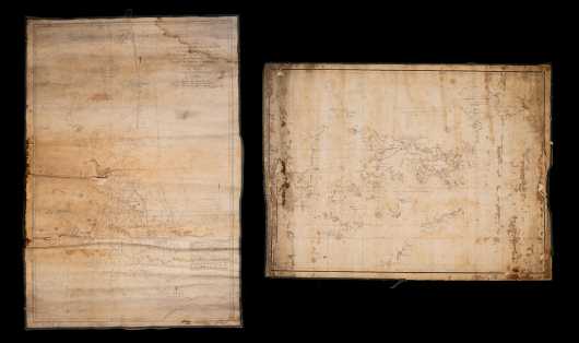 Two "United East India Co" 1818 Surveys of "Caspar & Clements Straights" and "Lemma Islands"