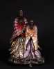 Stained Glass Figural Native American Lamp by "Rabbto"