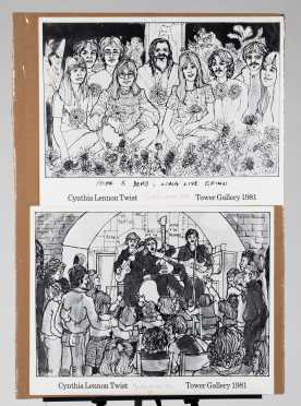 Two Signed "Cynthia Lennon Twist" Beatles Posters