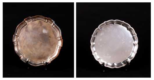 Two Sterling Silver Chippendale Style Trays
