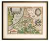 16thC "Abraham Ortelius" Map of Ancient Belgium and English Coast