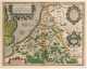 16thC "Abraham Ortelius" Map of Ancient Belgium and English Coast