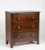 American Mid 19thC Three Drawer Cottage Chest