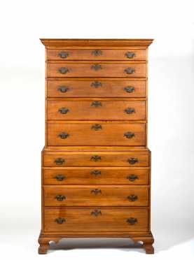 New Hampshire Chippendale Chest on Chest Attributed to the "Dunlap" Family