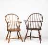 Two American Bow Back Windsor Arm Chairs