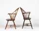 Two American Bow Back Windsor Arm Chairs