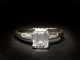 Platinum Emerald Cut Engagement Ring