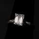Platinum Emerald Cut Engagement Ring