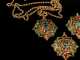 High Karat Gold, Enamel, and Precious Stone Moghul Style Medallions and Necklace
