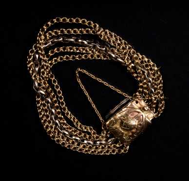 Multi Strand 14k Gold Antique Bracelet