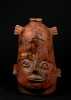Pre-Columbian Attributed Molded Pottery Face Jug