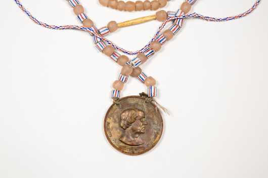 After Abraham Lincoln Peace Medal and Necklace