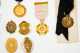 Eighteen Assorted Ribbon Medal and Pins Along with Four Commemorative Plaques