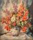 American Still Life Painting of Vase of Flowers