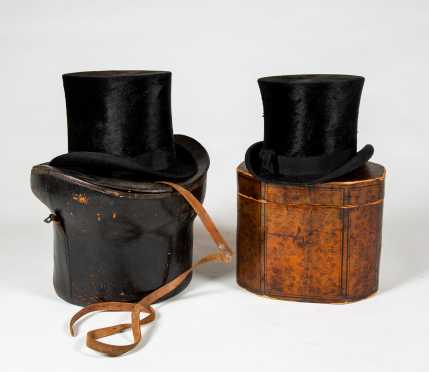 Tea Box, Two Top Hats and Case