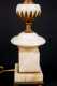 Sandwich Clear Glass Whale Oil Lamp and Agate and Marble Lamp