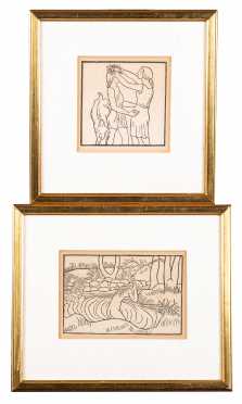 Aristide Maillol, French (1861-1944), Pair Woodcuts