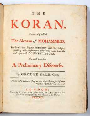 The Koran, Commonly Called the Alcoran of Mohammed