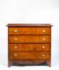 Tiger Maple New Hampshire Hepplewhite Four Drawer Chest
