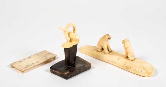Three Eskimo Carved Objects