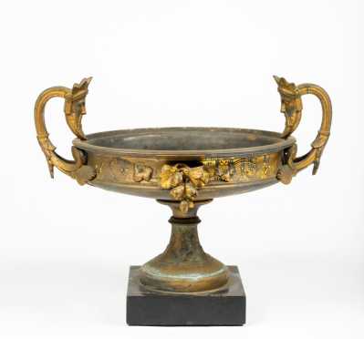 French Gilt Soft Metal Compote