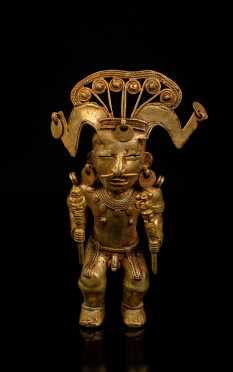 Pre-Columbian Tairona Gold Male Figure