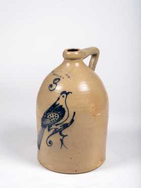 Hudson Pottery Co. Hudson NY Three Gallon Bird Decoration - UPDATE 2/2