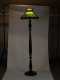 American E20thC Standing Lamp with Slag Glass Shade