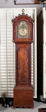 L18thC English Mahogany Tall Case Clock