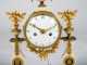 Louis XVI French Marble and Gilt Brass Portico Clock