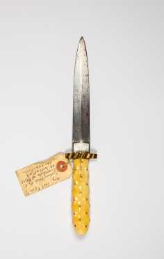 San Francisco 19thC Fighting Knife Marked "SF"