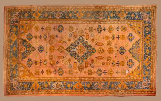 Antique Oushak Room Size Oriental Rug