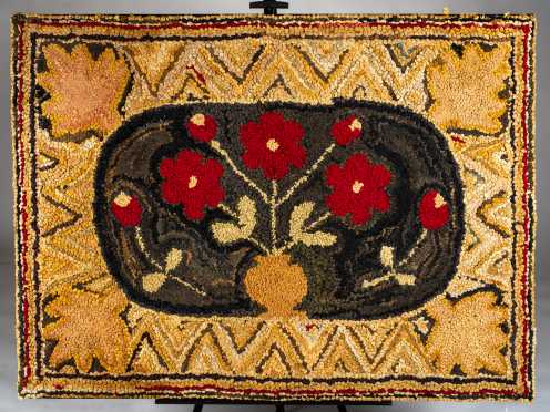 Pictorial Hooked Rug, American 19th/20thC