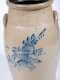 Ottman & Bros, Fort Edward NY Stoneware Floral Decorated Butter Churn