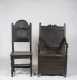 Two English Jacobean Oak Wainscot Chairs