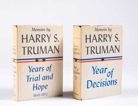 Harry S. Truman, "Memoirs" Vols. 1 and 2, Inscribed