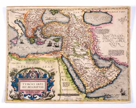 Map of the Turkish Empire: Ortelius, Turcici Imperii Descriptio