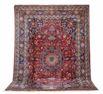 Pakistani Antique Sarouk Style Room Size Rug