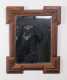 Two Tramp Art Frames with One a Mirror